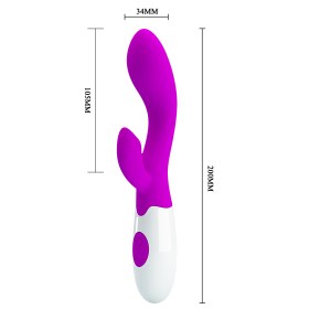 Pretty Love Bright silikonski vibrator sa dodatkom za klitoris BI 14174-6